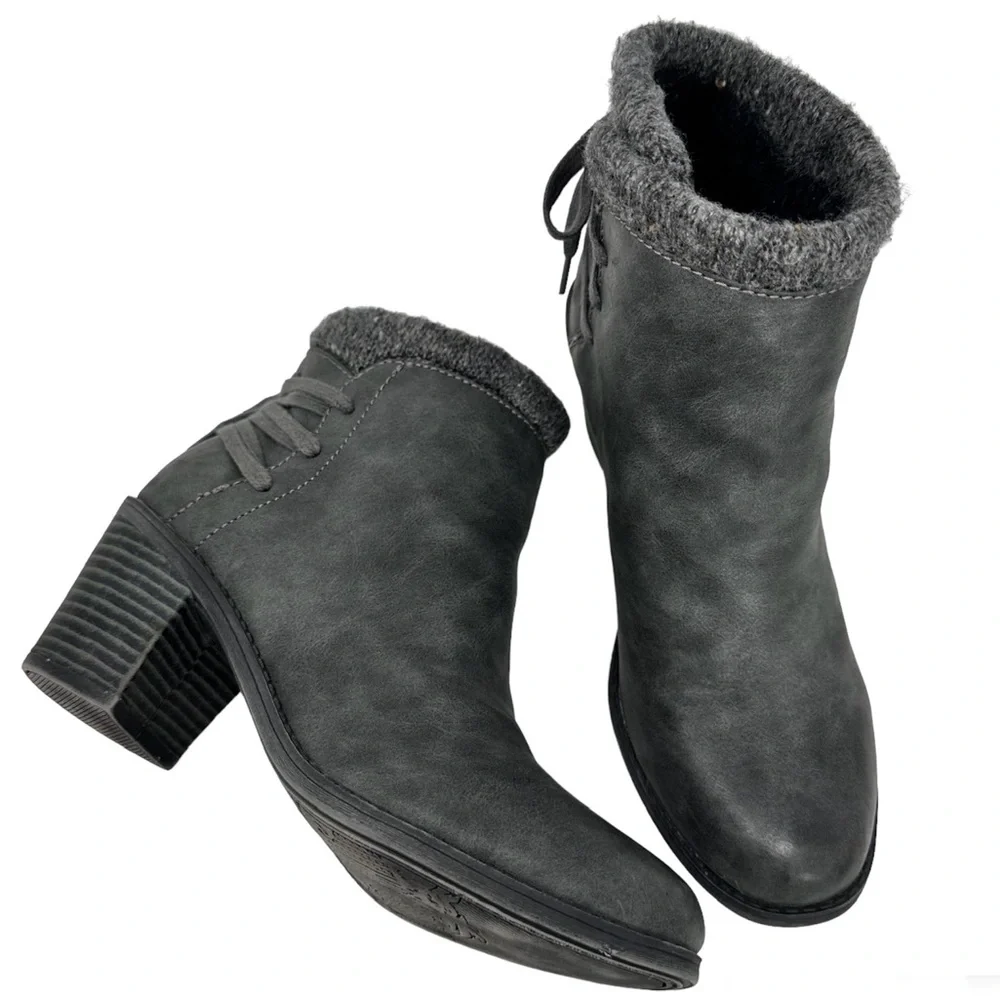 Roxy Dakota Heeled Ankle Booties Dark Gray - Picture 2 of 10